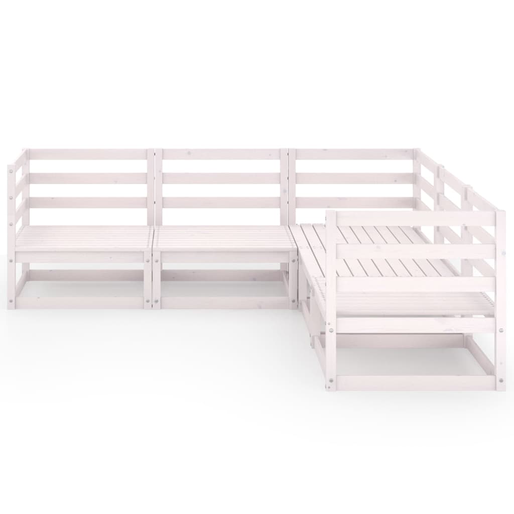 

vidaXL 5-delige Loungeset massief grenenhout wit