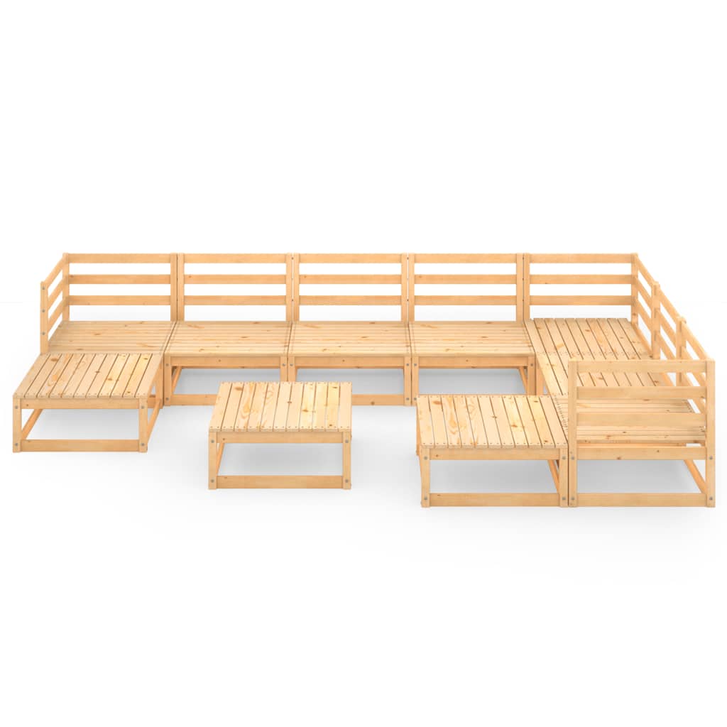 

vidaXL 10-delige Loungeset massief grenenhout
