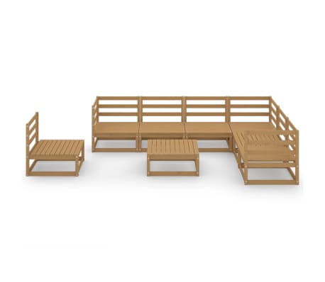 vidaXL 8-tlg. Garten-Lounge-Set Honigbraun Massivholz Kiefer