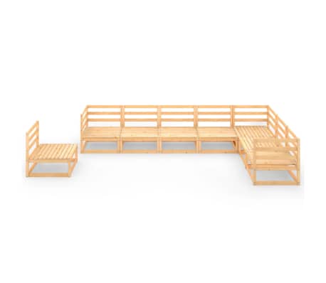 vidaXL Sodo poilsio baldų komplektas, 8 dalių, pu&scaron;ies medienos masyvas