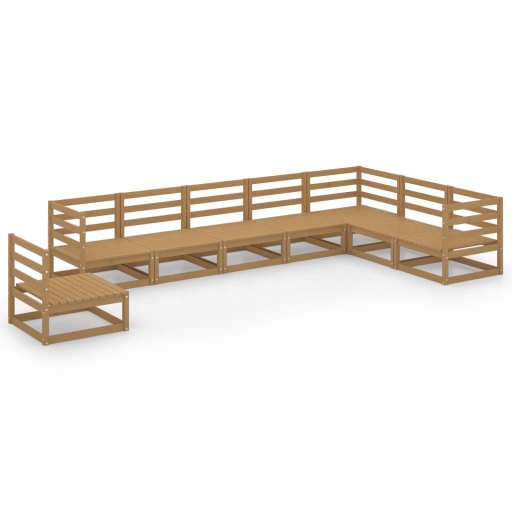 Thumbnail - vidaXL 8-tlg. Garten-Lounge-Set Honigbraun Massivholz Kiefer