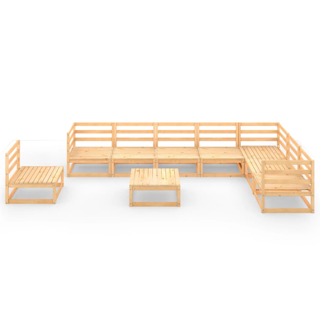 

vidaXL 9-delige Loungeset massief grenenhout