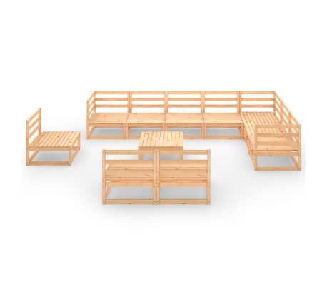 vidaXL 11-osaline aiam&ouml;&ouml;bli komplekt, m&auml;nnipuit