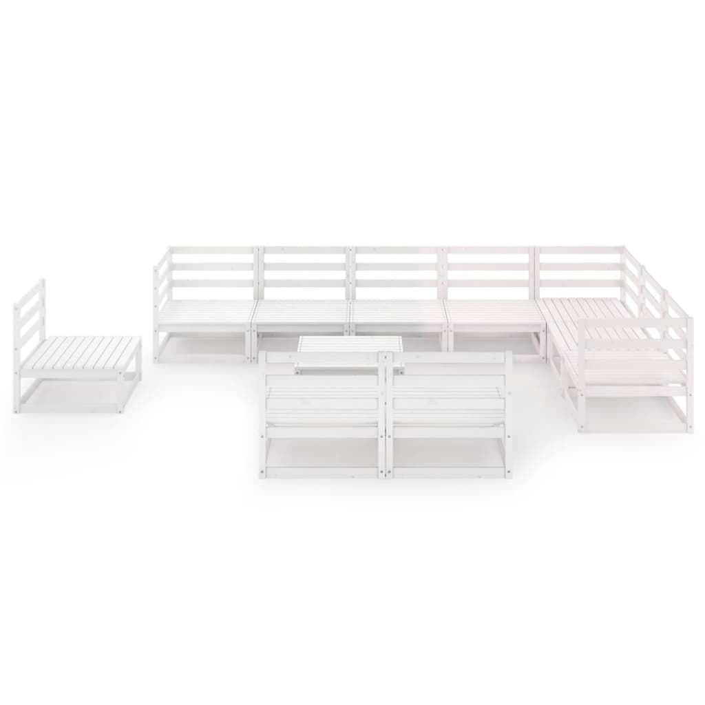 

vidaXL 11-delige Loungeset massief grenenhout wit