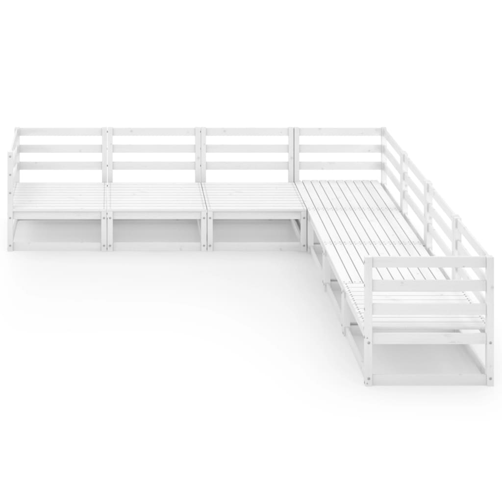 

vidaXL 7-delige Loungeset massief grenenhout wit