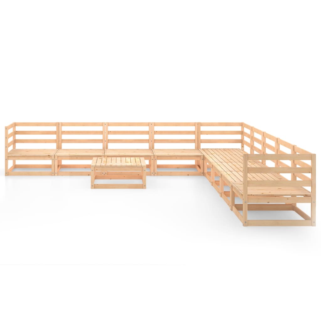 

vidaXL 10-delige Loungeset massief grenenhout