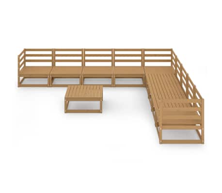 vidaXL Garden Lounge Set | Honey Brown | Solid Pine Wood | Modular