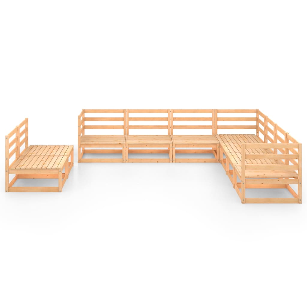 

vidaXL 9-delige Loungeset massief grenenhout
