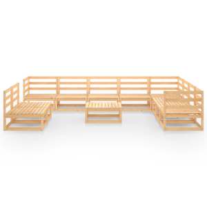 vidaXL 11 Piece Garden Lounge Set Solid Pinewood