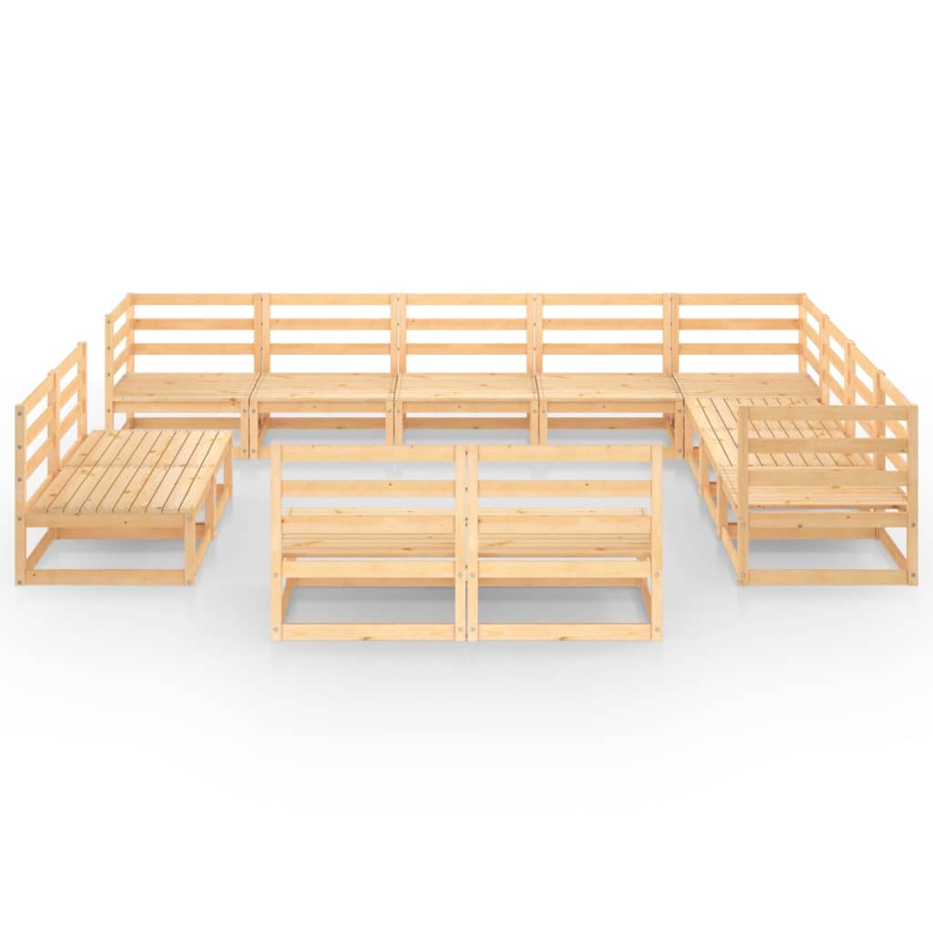 

vidaXL 12-delige Loungeset massief grenenhout