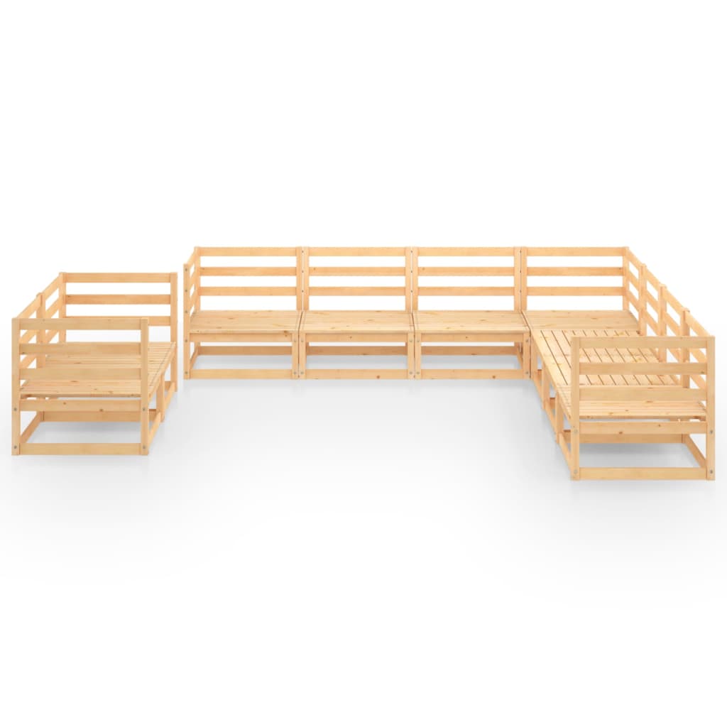 

vidaXL 9-delige Loungeset massief grenenhout