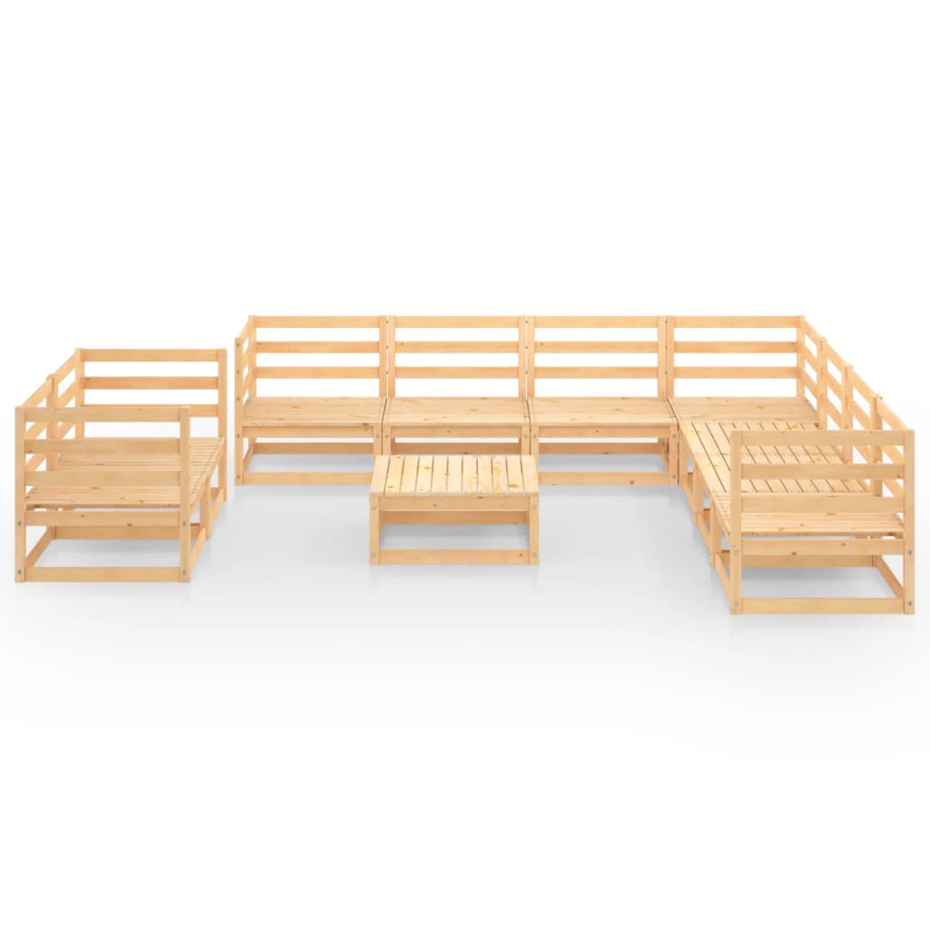 

vidaXL 10-delige Loungeset massief grenenhout