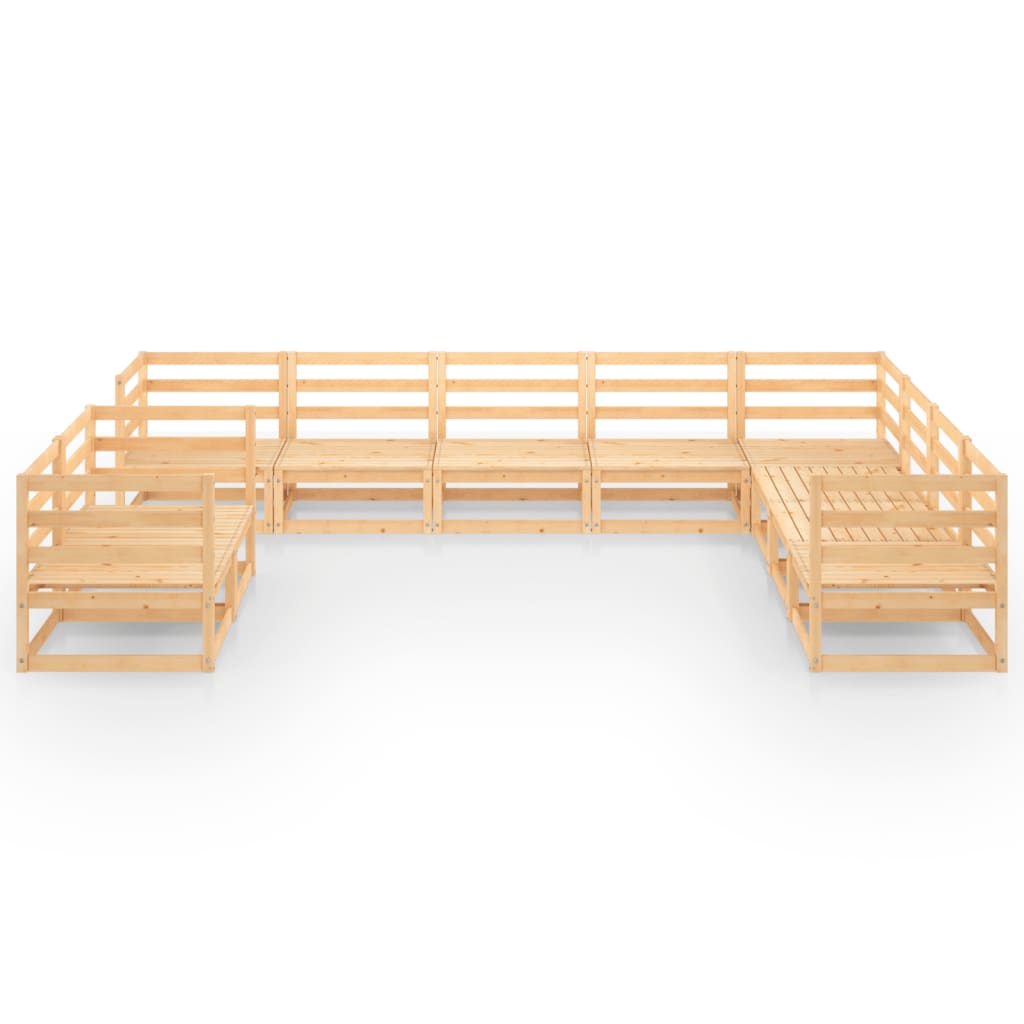 

vidaXL 10-delige Loungeset massief grenenhout