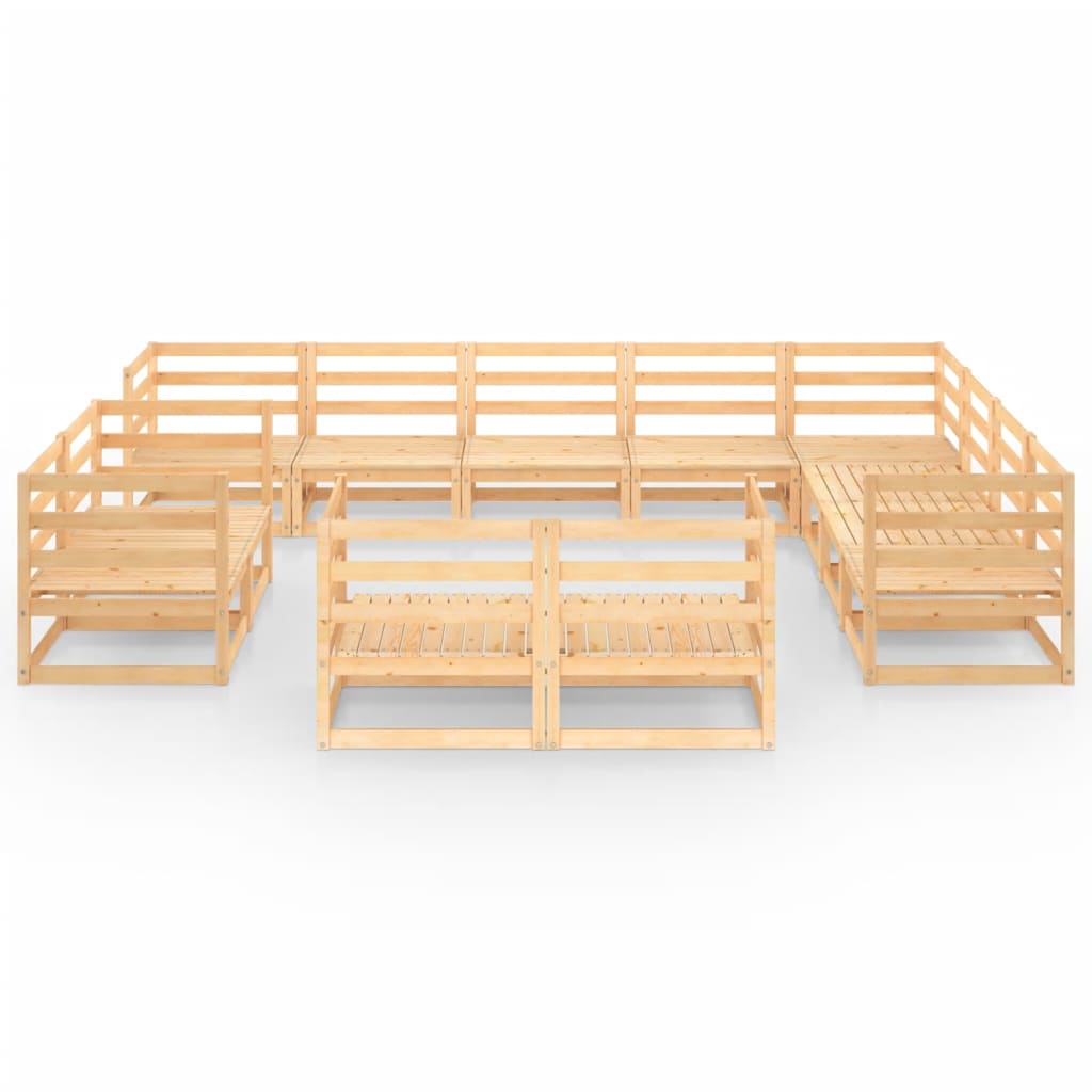 

vidaXL 12-delige Loungeset massief grenenhout