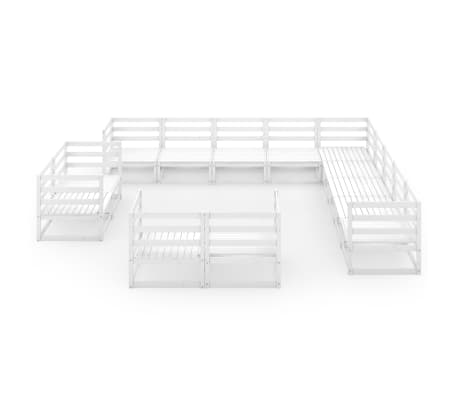 vidaXL Sodo poilsio baldų komplektas, 13 dalių, pu&scaron;ies masyvas