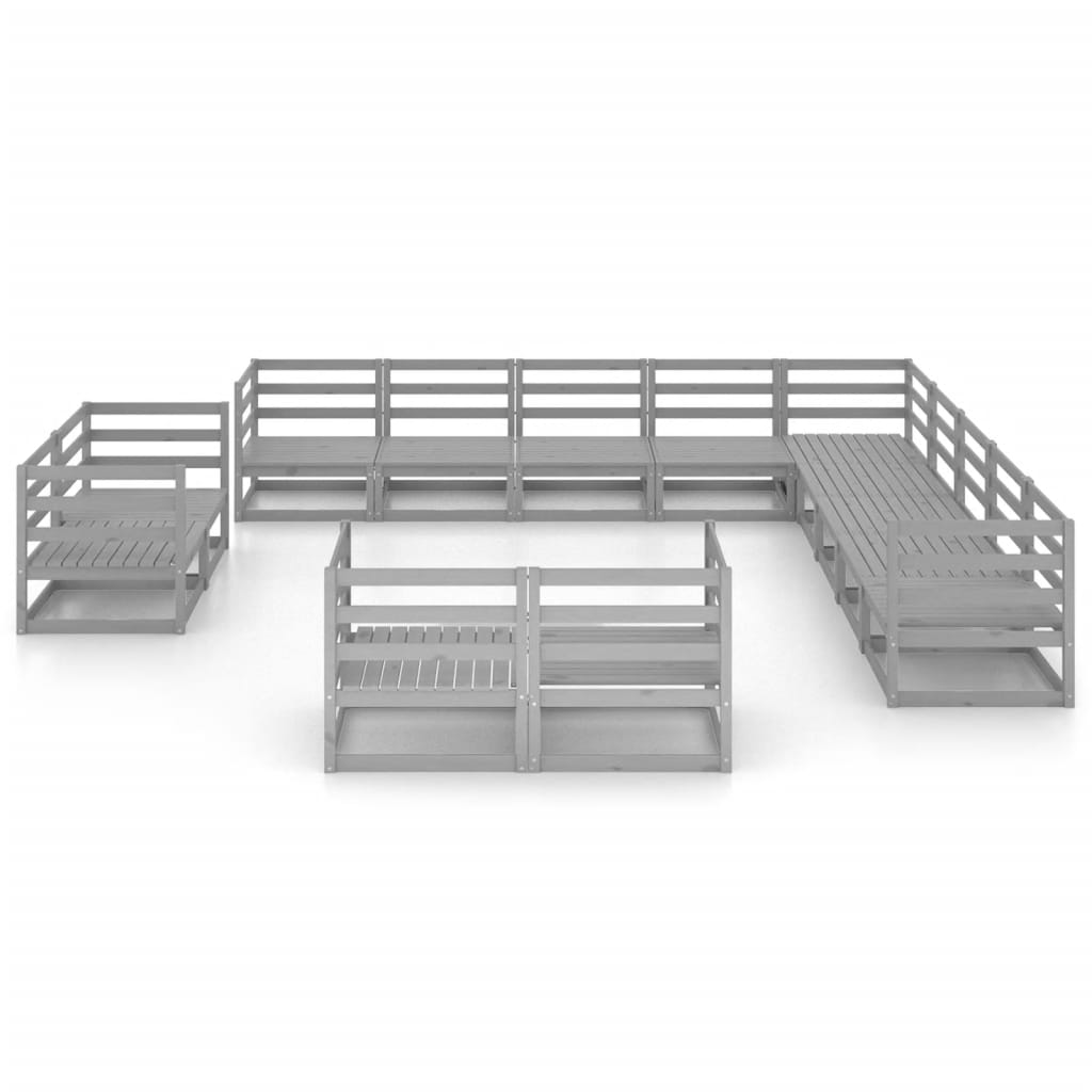 vidaXL 13-delige Loungeset massief grenenhout afbeelding