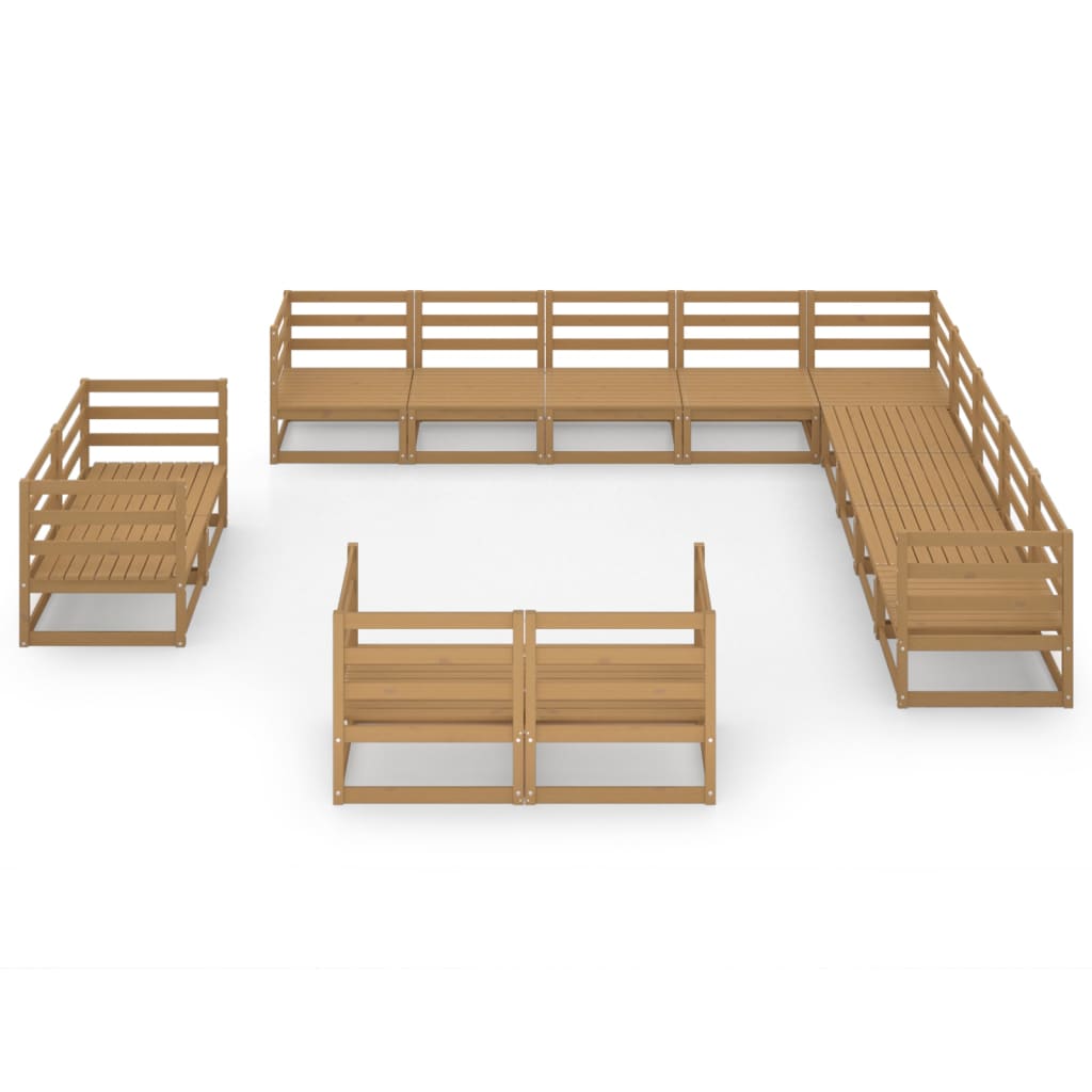 

vidaXL 13-delige Loungeset massief grenenhout
