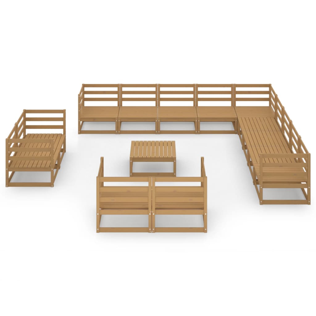 

vidaXL 14-delige Loungeset massief grenenhout