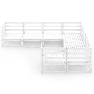 vidaXL Sodo poilsio baldų komplektas, 8 dalių, pu&scaron;ies masyvas