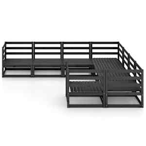 vidaXL Sodo poilsio baldų komplektas, 8 dalių, pu&scaron;ies masyvas