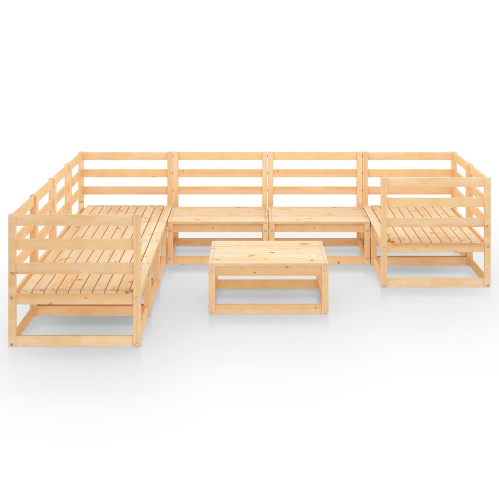 

vidaXL 9-delige Loungeset massief grenenhout