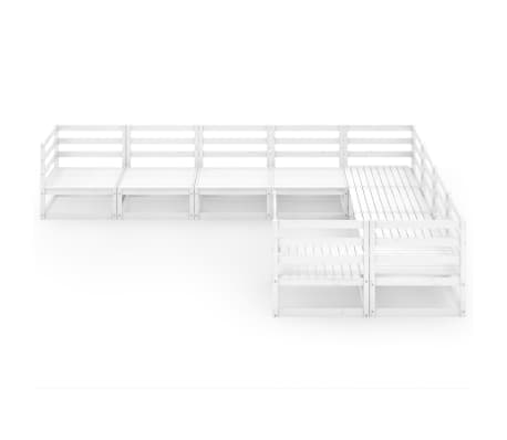 vidaXL Sodo poilsio baldų komplektas, 9 dalių, pu&scaron;ies medienos masyvas