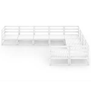 vidaXL Sodo poilsio baldų komplektas, 9 dalių, pu&scaron;ies medienos masyvas