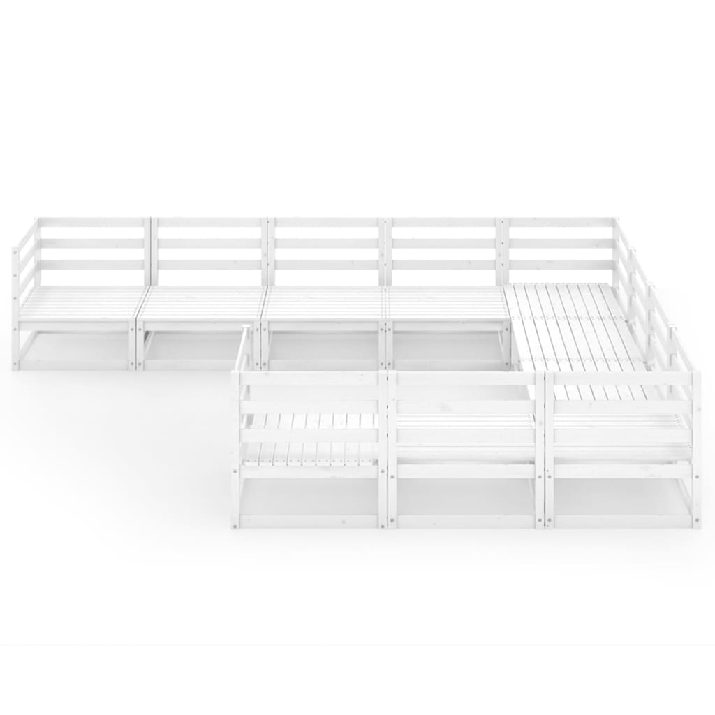 

vidaXL 10-delige Loungeset massief grenenhout