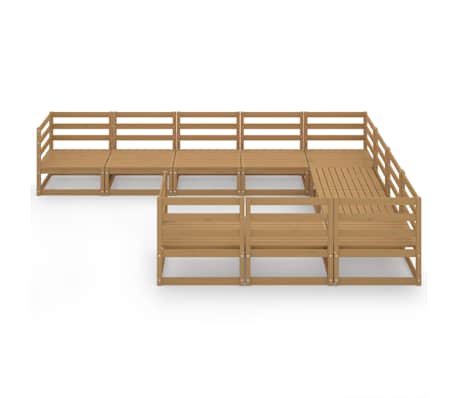 vidaXL Garden Lounge Set | Honey brown | Solid pinewood | Medium | Modular