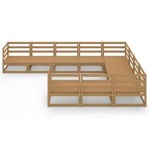 vidaXL Garden Lounge Set | Honey brown | Solid pinewood | Medium | Modular