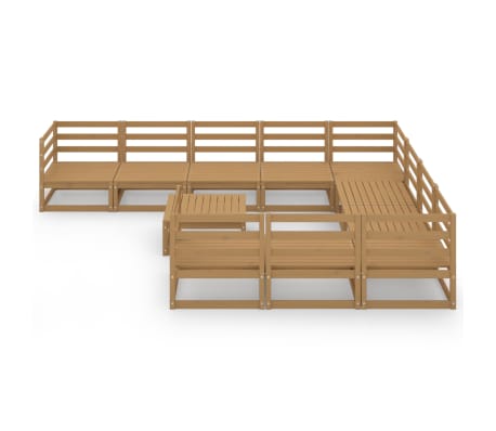 vidaXL 11-delige Loungeset massief grenenhout