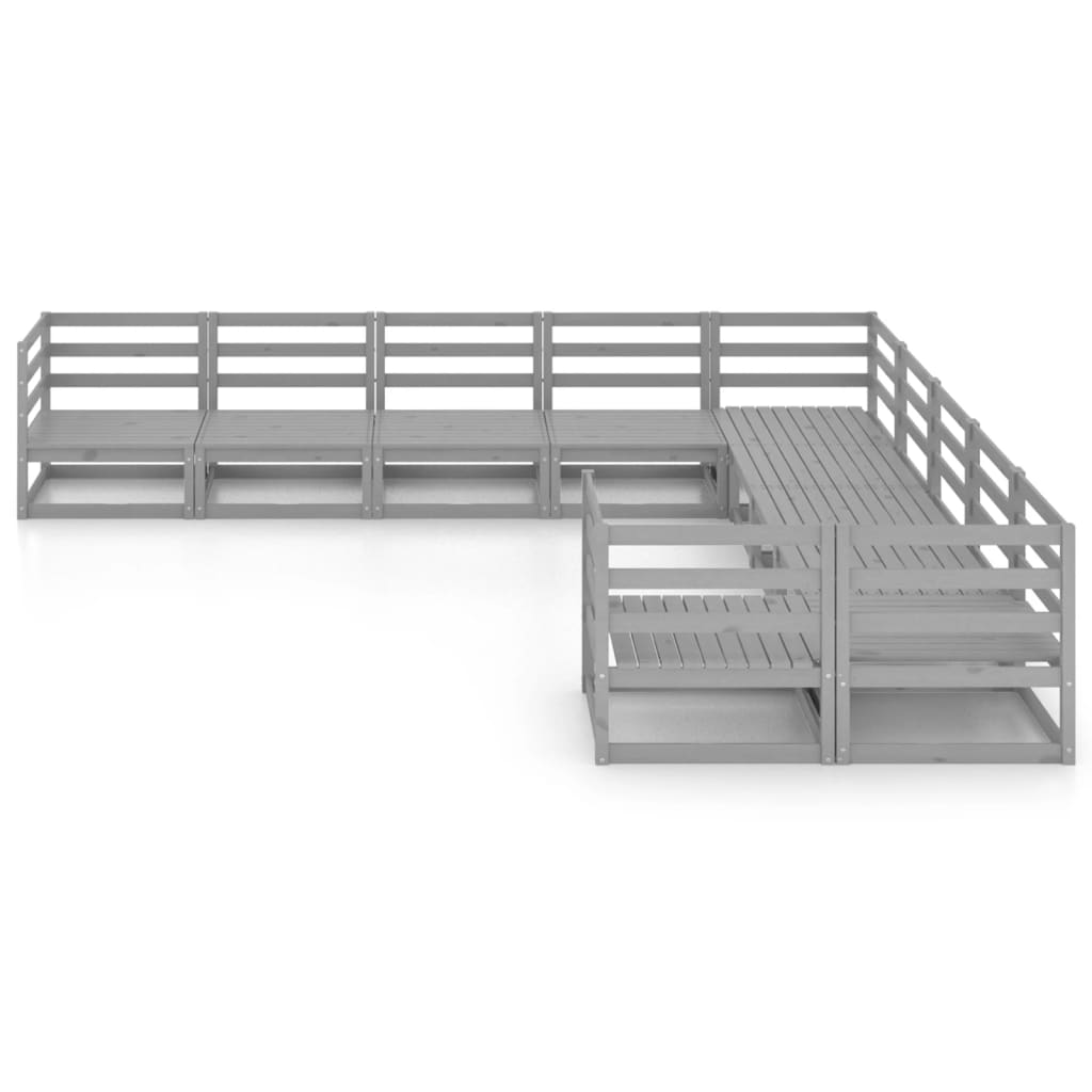 

vidaXL 10-delige Loungeset massief grenenhout