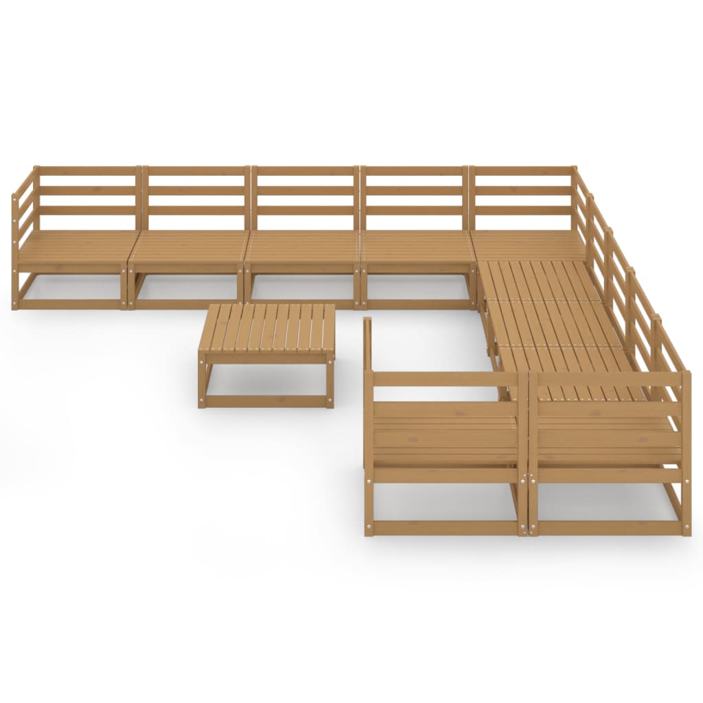 vidaXL 11-delige Loungeset massief grenenhout afbeelding