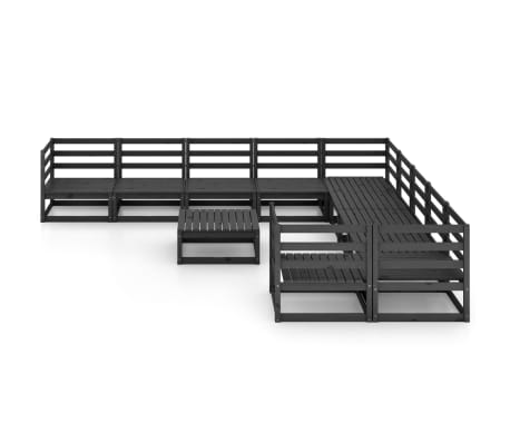 vidaXL 11-delige Loungeset massief grenenhout