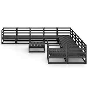vidaXL 11-delige Loungeset massief grenenhout