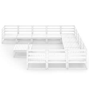 vidaXL 12-cz. zestaw mebli wypoczynkowych do ogrodu, drewno sosnowe