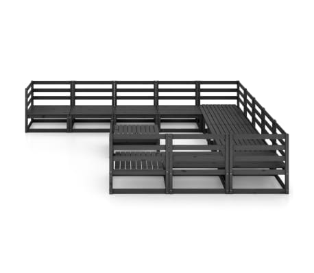 vidaXL 12-tlg. Garten-Lounge-Set Massivholz Kiefer