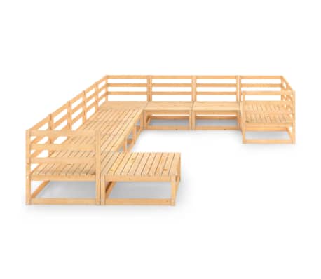 vidaXL 10-osaline aiam&ouml;&ouml;bli komplekt, m&auml;nnipuit