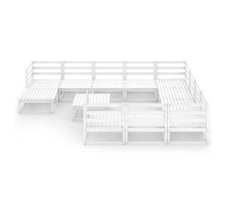 vidaXL Sodo poilsio baldų komplektas, 12 dalių, pu&scaron;ies masyvas