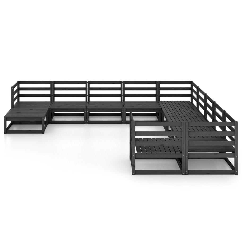 vidaXL 11-delige Loungeset massief grenenhout afbeelding