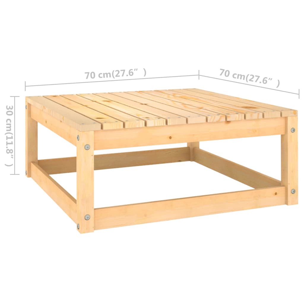 Zestaw wypoczynkowy ogrodowy - drewno sosnowe (6x sofa środkowa, 4x sofa narożna, 2x stolik/podnóżek)