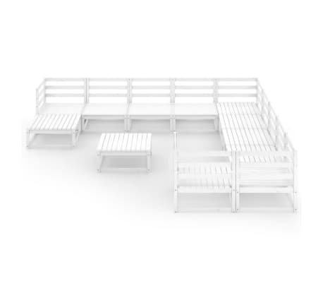 vidaXL Sodo poilsio baldų komplektas, 12 dalių, pu&scaron;ies masyvas