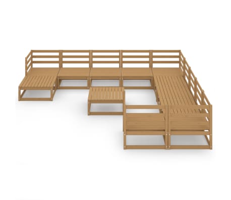 vidaXL 12-osaline aiamööbli komplekt, männipuit