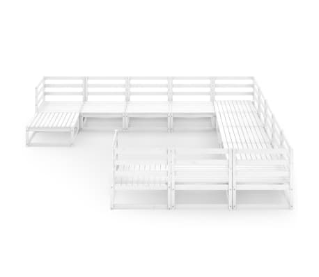 vidaXL Sodo poilsio baldų komplektas, 12 dalių, pu&scaron;ies masyvas