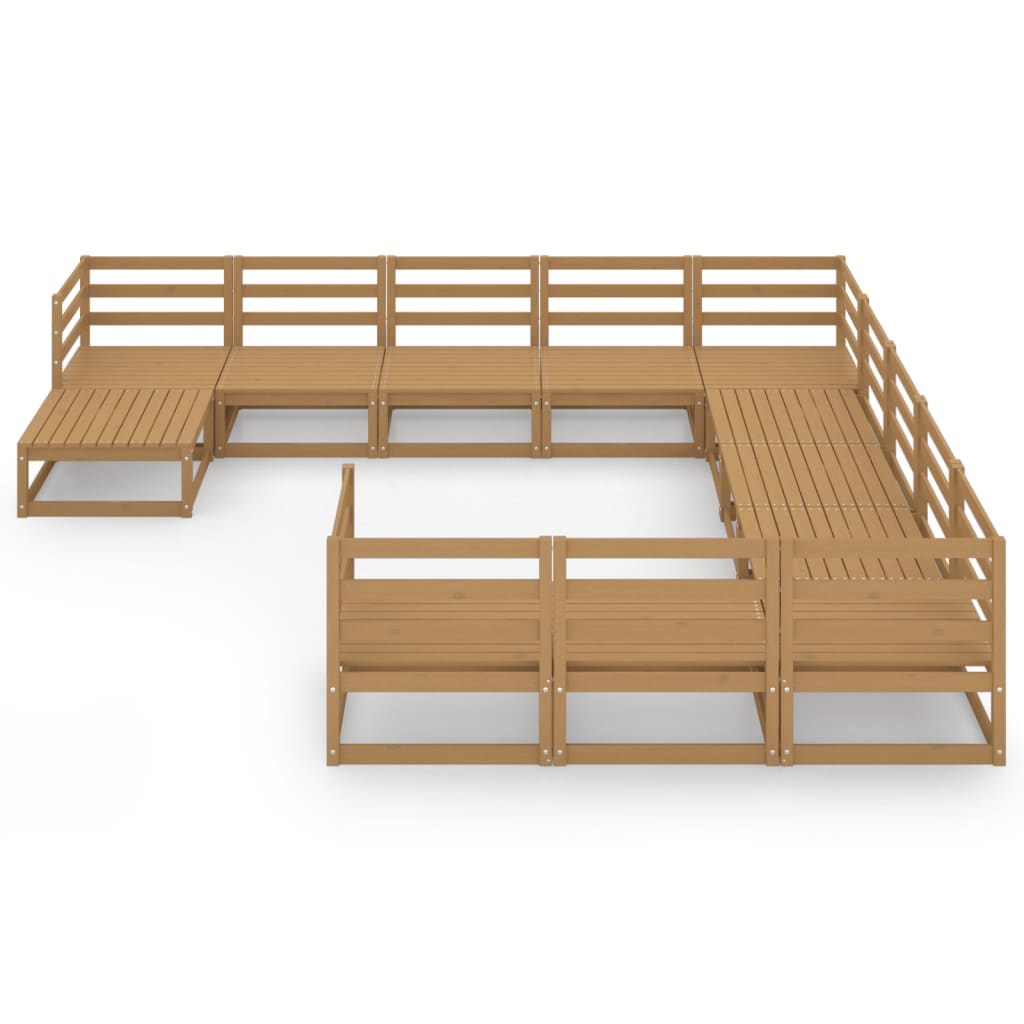 Thumbnail - vidaXL 12-tlg. Garten-Lounge-Set Massivholz Kiefer