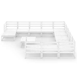 vidaXL Sodo poilsio baldų komplektas, 13 dalių, pu&scaron;ies masyvas