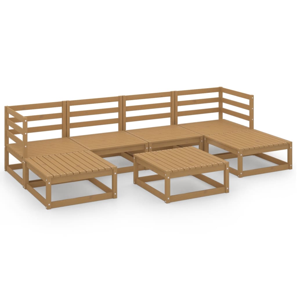 Thumbnail - vidaXL 7-tlg. Garten-Lounge-Set Massivholz Kiefer