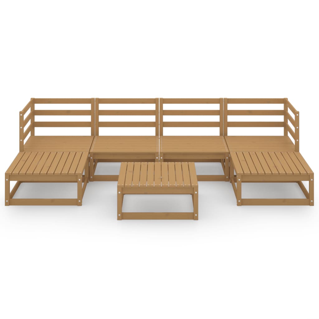vidaXL 7-delige Loungeset massief grenenhout afbeelding