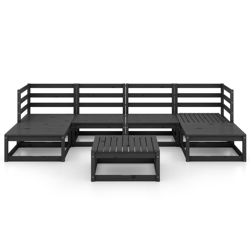 vidaXL Set mobilier de grădină, 7 piese, lemn masiv de pin