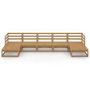 vidaXL 7-tlg. Garten-Lounge-Set Massivholz Kiefer